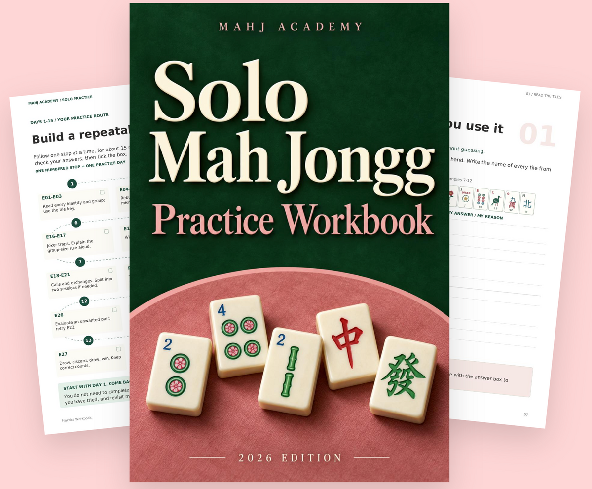 Solo Mah Jongg Practice Workbook
